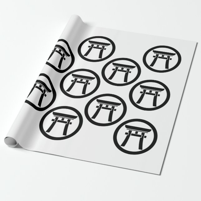 Torii in a circle wrapping paper (Unrolled)