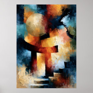 Torii no Hikari Japanese Abstract Torii Gate Art Poster