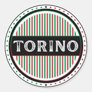 Torino City Pride Emblem – Italian Identity Classic Round Sticker
