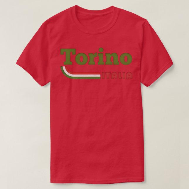 Torino Italia Retro Styled Italian Design T-Shirt (Design Front)
