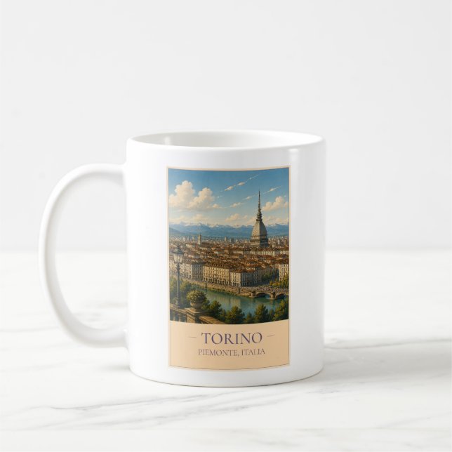 Torino, Italy – Vintage Travel Mug (Left)