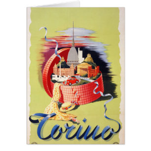 Torino Turin Italy Vintage Travel Poster Restored