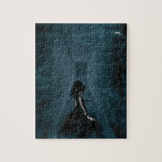 Tormented Gothic Girl Jigsaw Puzzle (Vertical)