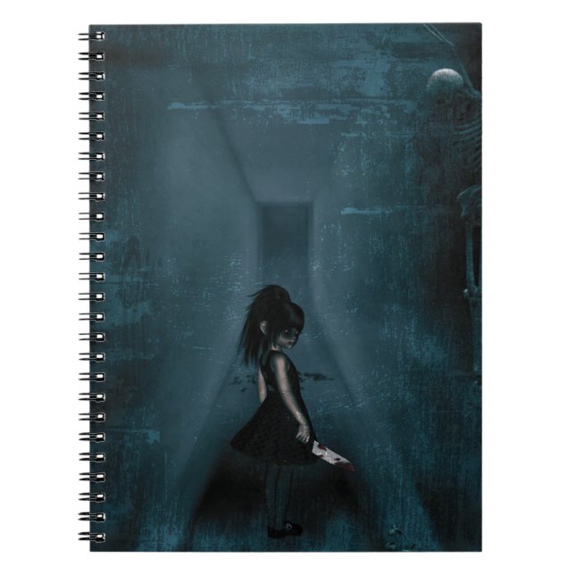 Tormented Gothic Girl Notebook (Front)