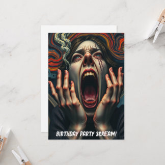 Tormented Woman Haunting Scream 50th Birthday Invitation