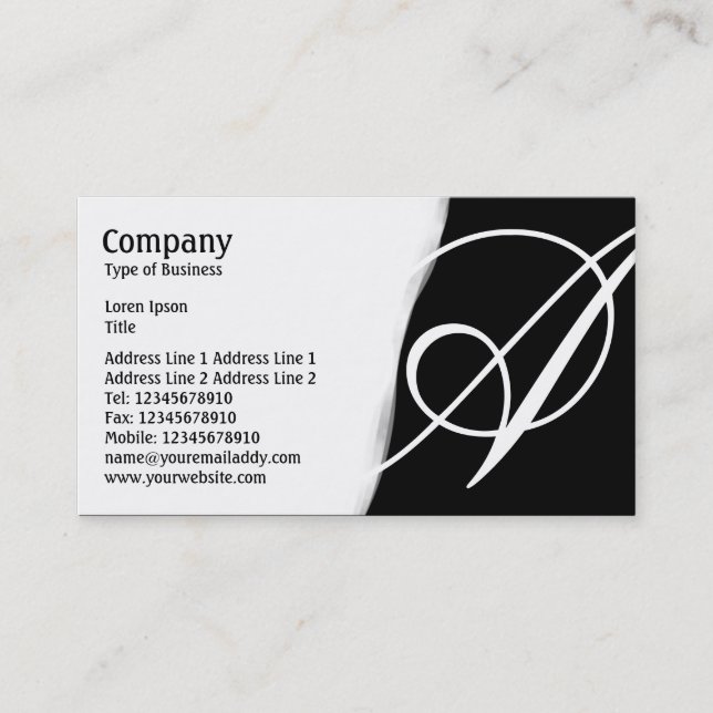 Torn Away - Black Business Card (Front)