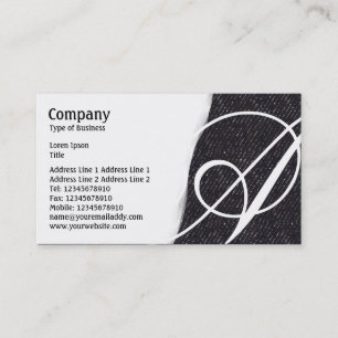 Torn Away - Black Denim Texture Business Card