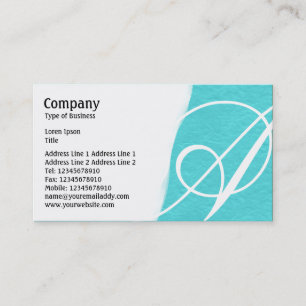 Torn Away - Cyan Rough Paper Texture Business Card