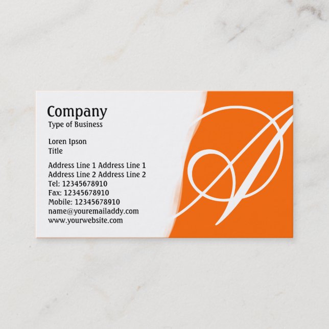 Torn Away - Orange Business Card (Front)