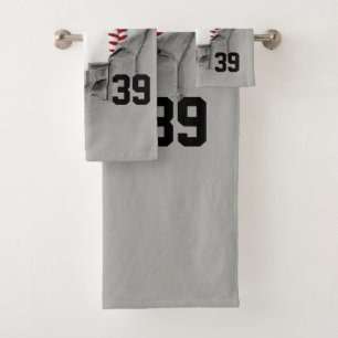 Torn Baseball Bath Towel Set