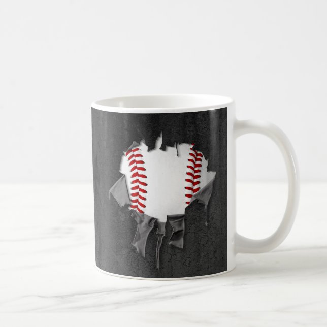 Torn Baseball Coffee Mug (Right)