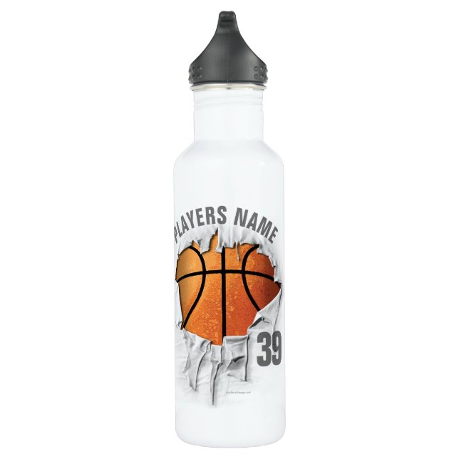 Torn Basketball 710 Ml Water Bottle (Right)