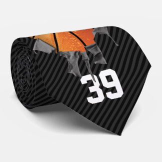 Torn Basketball (dark/personalised) Tie