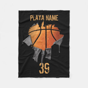 Torn Basketball Fleece Blanket
