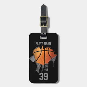 Torn Basketball Luggage Tag