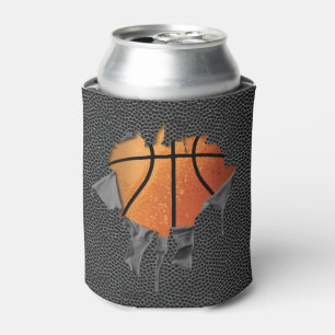 Torn Basketball (textured) Can Cooler