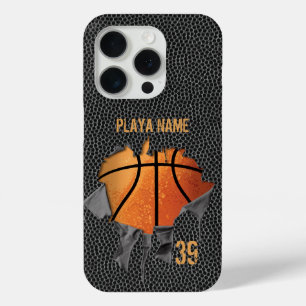Torn Basketball (textured) iPhone 15 Pro Case