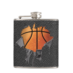 Torn Basketball (textured) Hip Flask