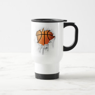 Torn Basketball Travel Mug
