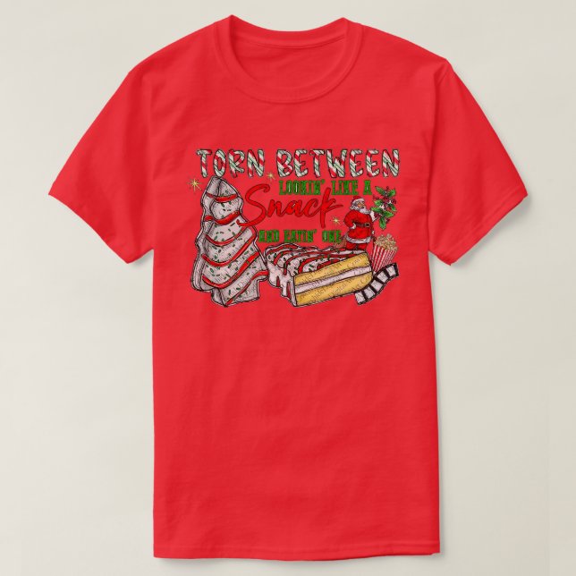 Torn Between Looking Like a Snack  Eating One Funn T-Shirt (Design Front)