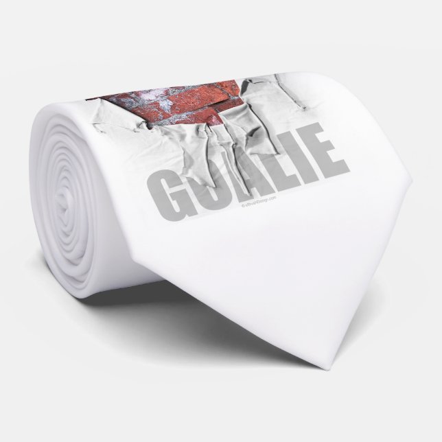 Torn Brick Wall Goalie (Hockey) Tie (Rolled)