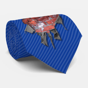 Torn Brick Wall Goalie (Hockey) Tie