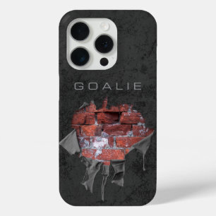 Torn Brick Wall Goalie (Soccer) Case-Mate iPhone C 15 Pro Case