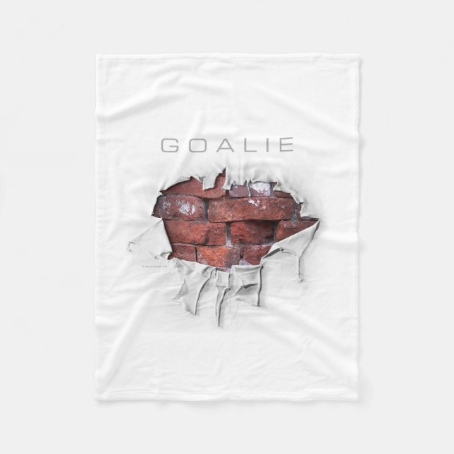 Torn Brick Wall Goalie (Soccer) Fleece Blanket (Front)