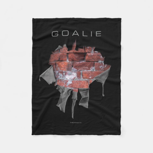 Torn Brick Wall Goalie (Soccer) Fleece Blanket (Front)