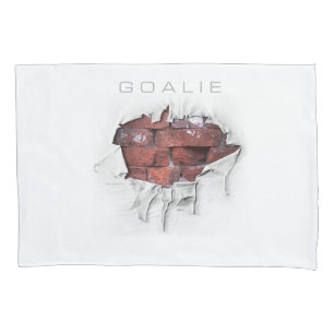 Torn Brick Wall Goalie (Soccer) Pillowcase
