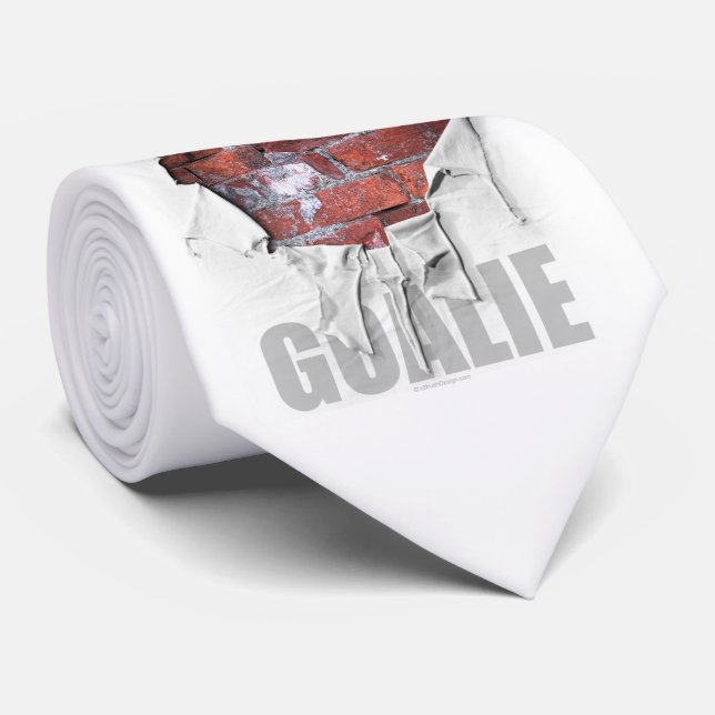 Torn Brick Wall Goalie (Soccer) Tie (Rolled)