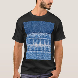Torn Denim: Double Blue Jeans Frame T-Shirt