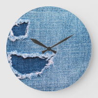 Torn denim fabric texture, blue hues.