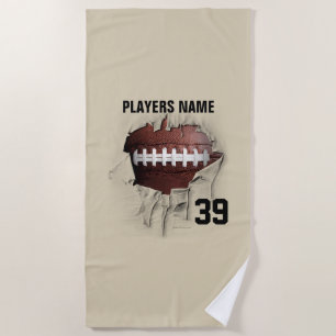 Torn Football Beach Towel