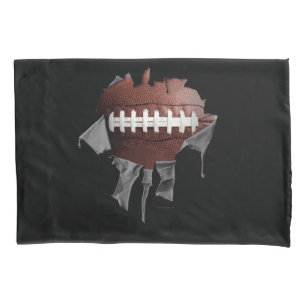 Torn Football Dark Pillowcase
