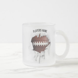 Torn Football Frosted Coffee Mug