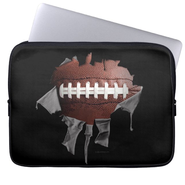 Torn Football Laptop Sleeve (Front)