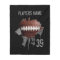 Torn Football Personalised Black Fleece Blanket