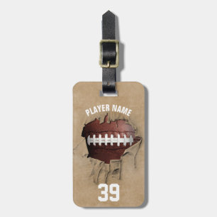 Torn Football (Personalised) Luggage Tag