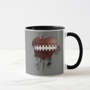 Torn Football Ringer Mug