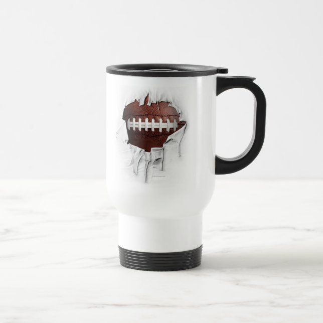 Torn Football Travel Mug (Right)