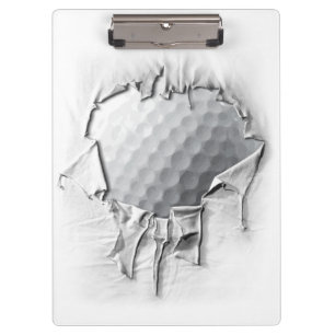 Torn Golf Ball Clipboard