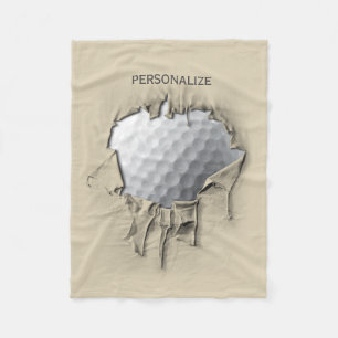 Torn Golf Ball Fleece Blanket