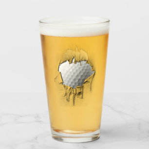 Torn Golf Ball Glass