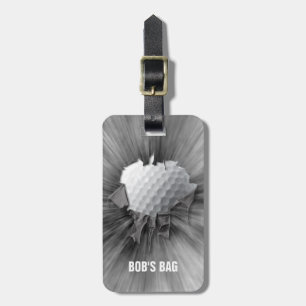 Torn Golf Ball Luggage Tag