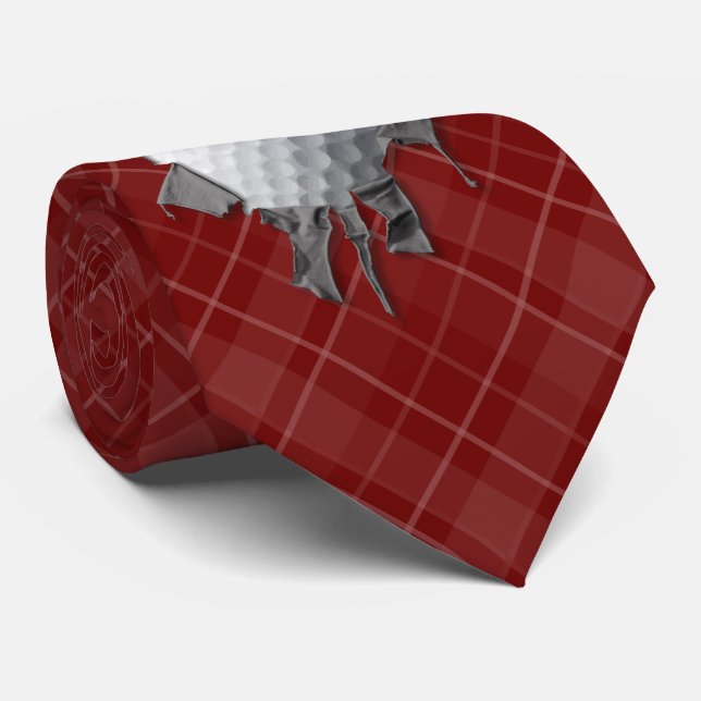 Torn Golf Ball Neck Tie (Rolled)