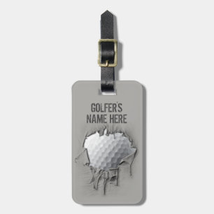 Torn Golf Ball (Personalised) Luggage Tag