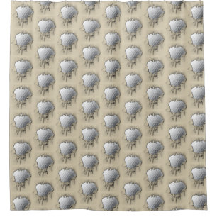 Torn Golf Ball Shower Curtain