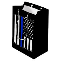 Torn Out Police Thin Blue Line American Flag