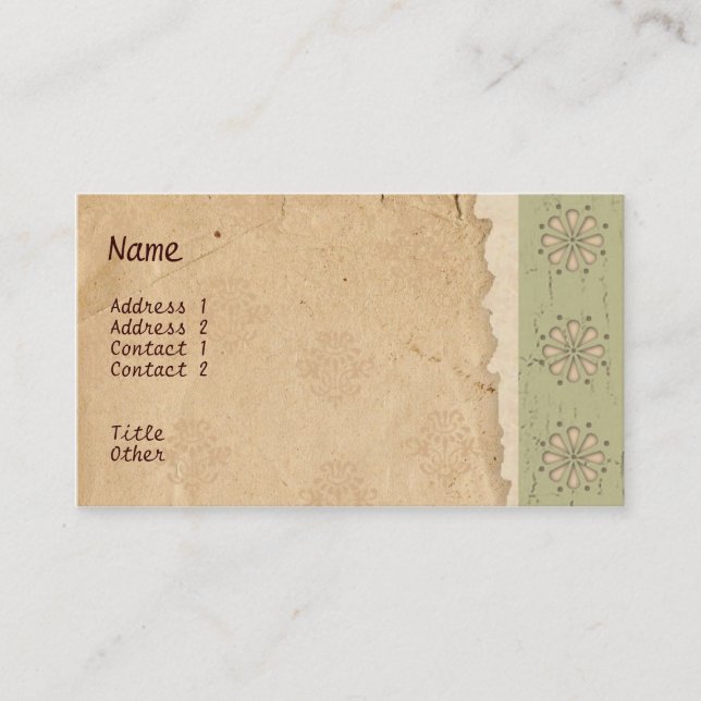 Torn Paper Business Card (Front)
